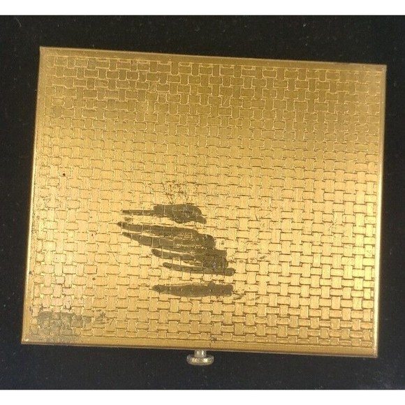 Vintage 1950's Dorset Fifth Avenue Powder Compact Lucite Silver Glitter Confetti - Picture 9 of 16